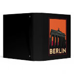 berlin germany oktoberfest art deco retro travel 3 ring binder