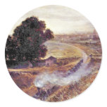 Berlin-Potsdamer Bahn By Menzel Adolph Von Round Stickers