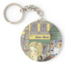 Berlin Street Scene 1920s Key Chain