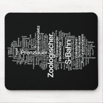 Berlin Tag Cloud - Mousepad by theberlinimage Berlin Tag Cloud - Mousepad