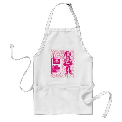 Berlin-Techno-Tusii doll pink Aprons by mercurius