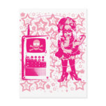 Berlin-Techno-Tusii doll pink Post Card