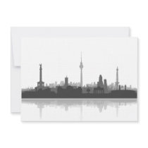 Berlin town center of skyline greeting map/folding