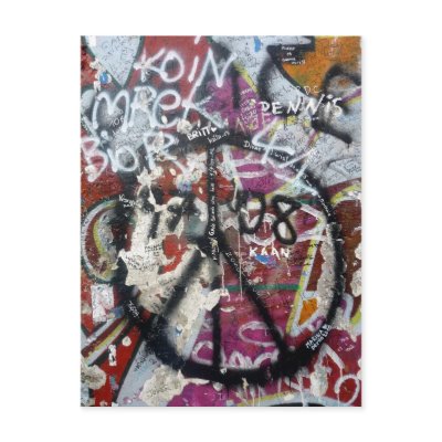 berlin wall graffiti postcards by cardart