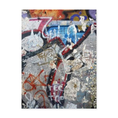 berlin wall remants post cards by cardart