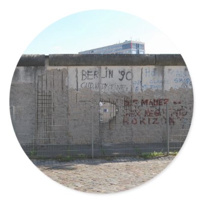 Berlin Wall Round Stickers by theenglisharmy