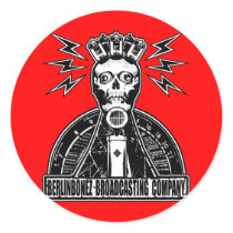 BERLINBONEZ BROADCASTING COMPANY ROUND STICKERS