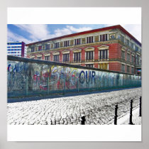 BERLINER MAUER GRAFFITI SAVE OUR PLANET INDIANO POSTER
