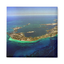 Bermuda Aerial Photograph Fridge Magnet