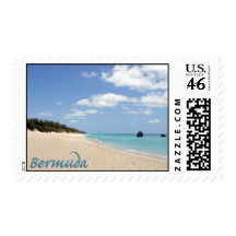 Bermuda Beach Postage Stamps