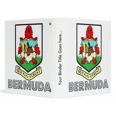 Bermuda Coat of Arms 3 Ring Binders by representmycountry