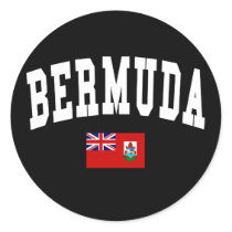 Bermuda College Style Round Stickers