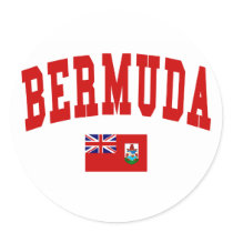 Bermuda College Style Round Stickers