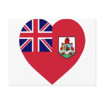 Bermuda Flag Heart Post Cards