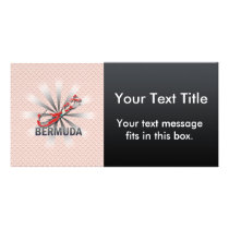 Bermuda Flag Map 2.0 Custom Photo Card
