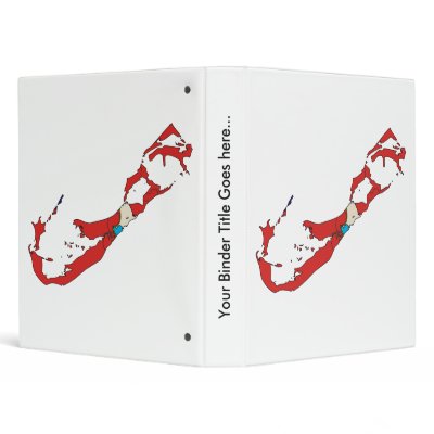 Bermuda Flag Map full size Vinyl Binders by representmycountry