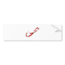 Bermuda Flag Map full size Bumper Stickers