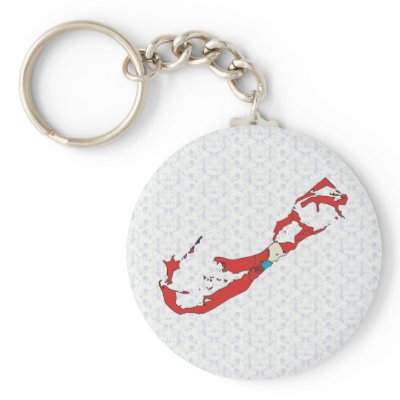 Bermuda Flag Map full size Key Chains by representmycountry