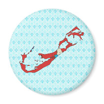 Bermuda Flag Map full size Fridge Magnet