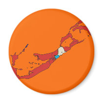 Bermuda flag map magnets