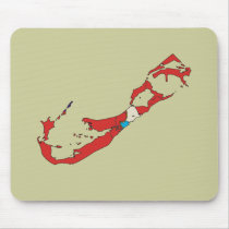 Bermuda flag map mousepads