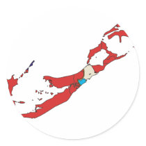 Bermuda flag map stickers