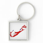 Bermuda map BM Key Chains
