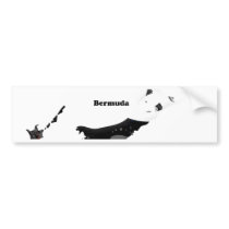 Bermuda Trendy Peace Sign with Bermudian map Bumper Sticker