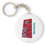 Bermuda Waving Flag with Name Key Chain