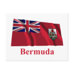 Bermuda Waving Flag with Name Postcards