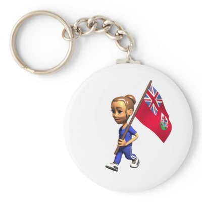 Bermudian Girl Key Chain by worldtees