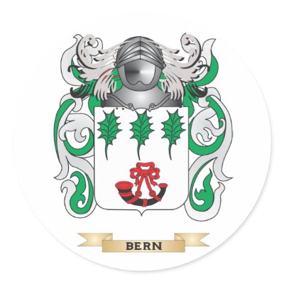 Bern Coat of Arms (Family Crest) Round Sticker by familycrest