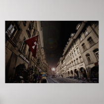Bern, Switzerland at Night Print
