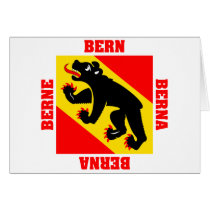 Bern Switzerland Canton Flag Card