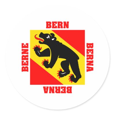 Bern Switzerland Canton Flag Stickers by Vexillophile
