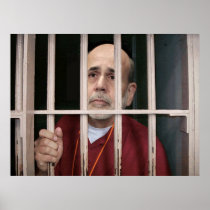 Bernanke Behind Bars Print