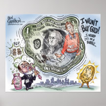 Bernanke  Bubble Bucks Print