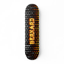Bernard skateboard fire and flames design.