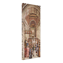 Bernardino di Betto - Pius II appointed Pope Canvas Print