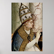 Bernardino di Betto - Pope blessing Poster