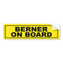 Berner on Board Bumper Sticker