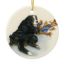 Berner with stocking christmas ornaments