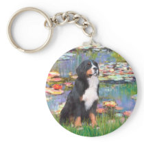 Bernese - Lilies 2 Keychain
