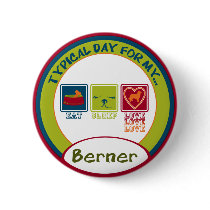 Bernese Mountain Dog [Berner] Pinback Buttons
