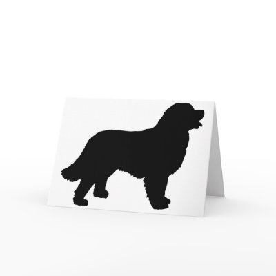 Bernese Mountain Dog (black silhouette) Greeting Card by dogsandhorses