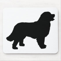 Bernese Mountain Dog (black silhouette) Mouse Mat