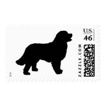 Bernese Mountain Dog (black silhouette) Postage
