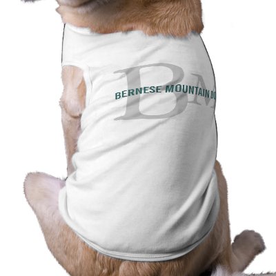 Bernese Mountain Dog Breed Monogram Pet Shirt by FCACshelter