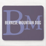 Bernese Mountain Dog Breed Monogram Mousepad