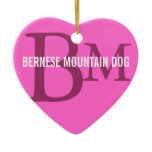 Bernese Mountain Dog Breed Monogram Ornament